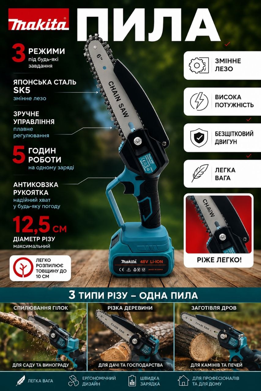 Секатор акумуляторний